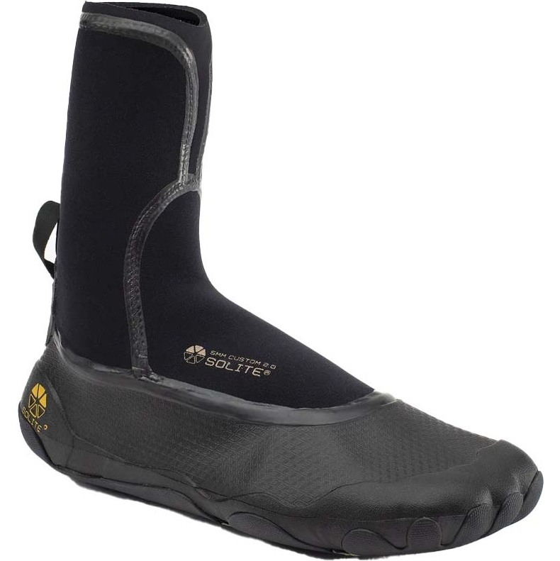 2025 Solite Custom 2.0 5mm Wetsuit Boots 21007 - Black / Gum